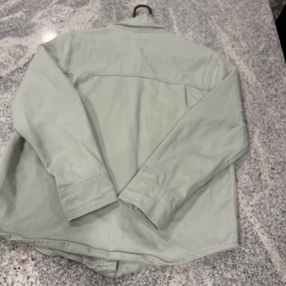 Love Tree Men's Mint Green Shirt Jacket